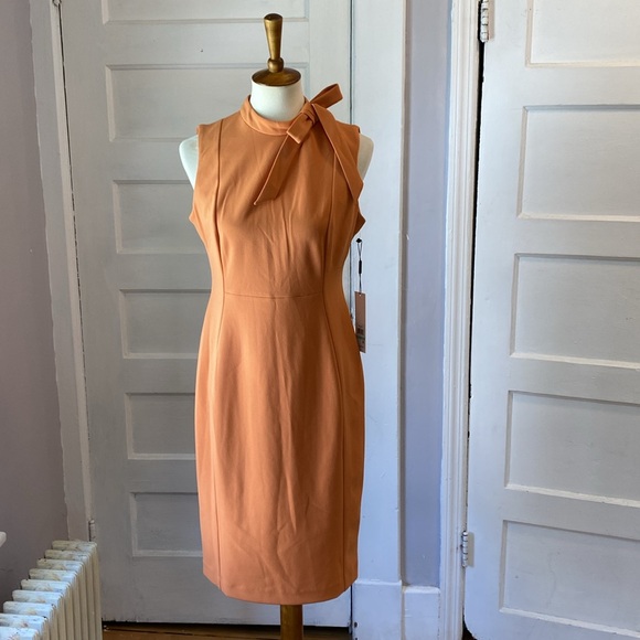 Calvin Klein Dresses & Skirts - NWT Calvin Klein Sleeveless Bow Neck Sheath Dress, Size 8